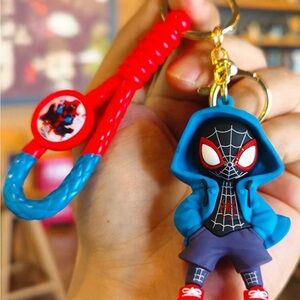 Spider-Man Keychain Toy with Red and Blue Colors